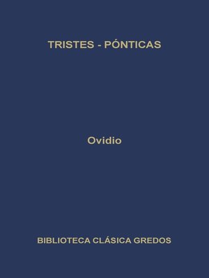 cover image of Tristes. Pónticas